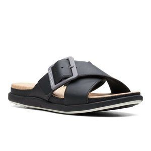 Clarks Cloudsteppers BLACK Juneshell Step Sandals